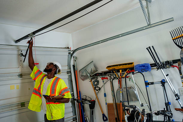 Professional Garage Door Installation technician working in Puyallup, WA